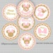 Pink and Gold Minnie Mouse Cupcake Toppers, Glitter Cake Toppers ...