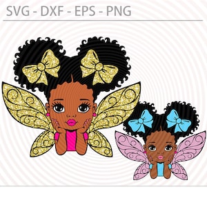 Peekaboo girl afro fairy princess svg Png, cute little African American girl png, Svg cut files for Cricut, Sublimation Designs Downloads