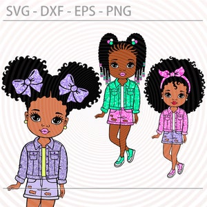 Peekaboo girl bundle, afro princess svg, cute black African American kids svg dxf eps png cut files for Cricut Silhouette, Afro girl clipart