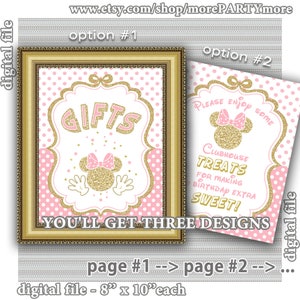 Minnie Mouse teken, roze en gouden Minnie Mouse teken 8"x10", we hebben oren zeggen proost, welkom in het clubhuis, Minnie Mouse verjaardag