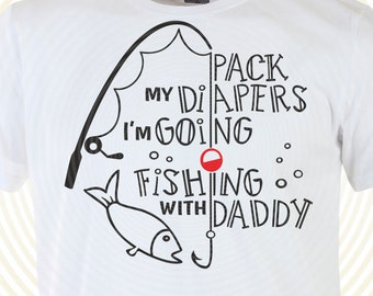 Baby Boy Fishing with Daddy SVG: Diaper Pack Cut Files