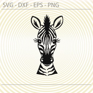 Zebra svg - Zebra dxf - cute funny Zebra svg – Safari animals svg - silhouette - cricut - png – eps