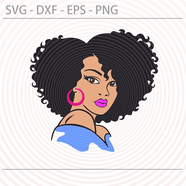 Black woman svg, Black girl Svg Png Dxf Eps, Afro lady Diva pretty woman vector image for making shirt tshirt, Printable digital, cut files