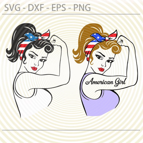 Rosie the Riveter American Flag Svg Patriotic Rosie Svg - Etsy