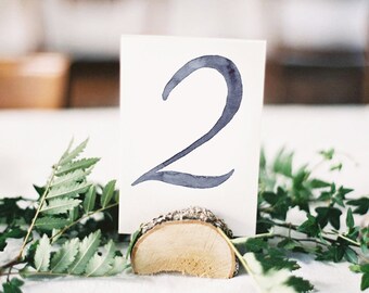 watercolor table numbers · wedding table numbers · wedding paper · rehearsal dinner table number cards · handpainted table cards