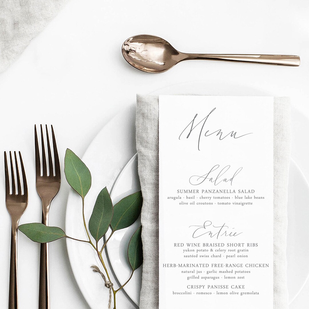 ALBEMARLE Modern Calligraphy Menu · Wedding Menu · Wedding Calligraphy ...