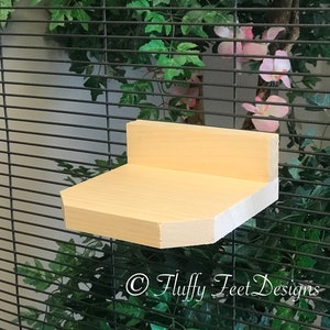 Kiln Dried Pine Chinchilla 5 Piece Ledge set with Poop Guards Mounting Hardware image 5