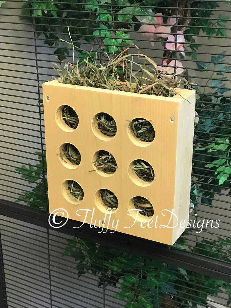 Kiln Dried Pine Chinchilla Hay Feeder Mounting Hardware image 1