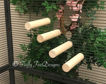 4x Wood Perch + Mounting Hardware