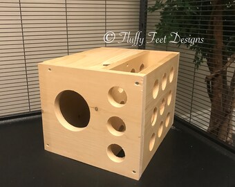 Kiln Dried Pine Chinchilla Wood Hay Tunnel