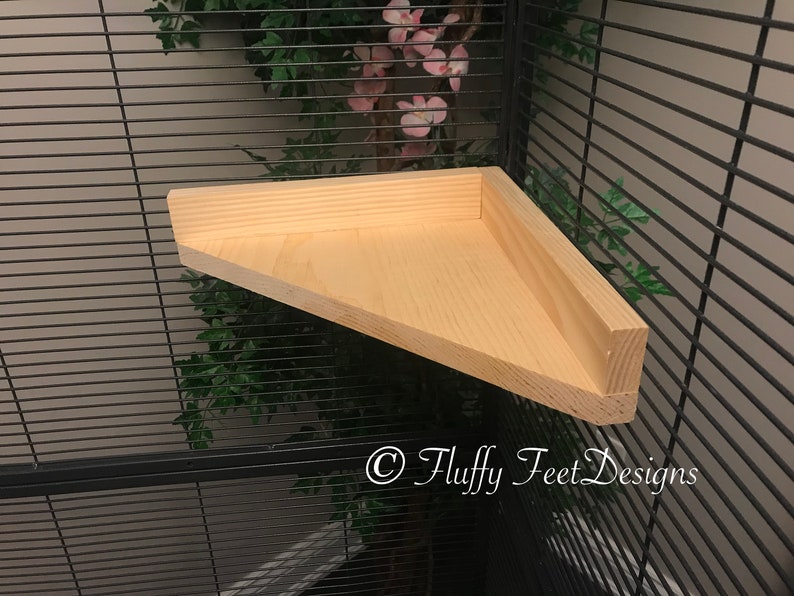 Kiln Dried Pine Chinchilla 5 Piece Ledge set with Poop Guards Mounting Hardware image 3