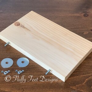 Kiln Dried Pine Chinchilla Ledges Mounting Hardware image 3