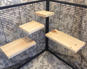 Kiln Dried Pine Chinchilla Ledges + Mounting Hardware