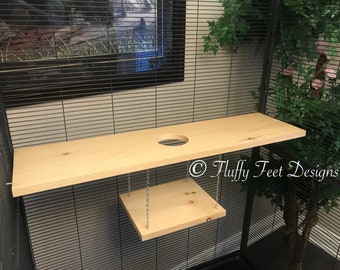 Kiln Dried Pine Chinchilla Ledge, 35 inches Long, 9 inches Wide (fits critter and ferret nation cages)