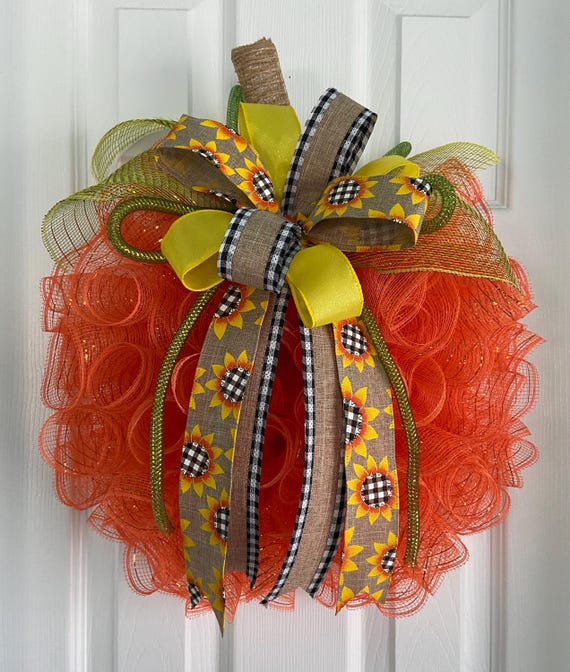 Fall Wired Ribbon Thanksgiving Fall Mesh Ribbon - 5 Rolls 50 Yards For ...