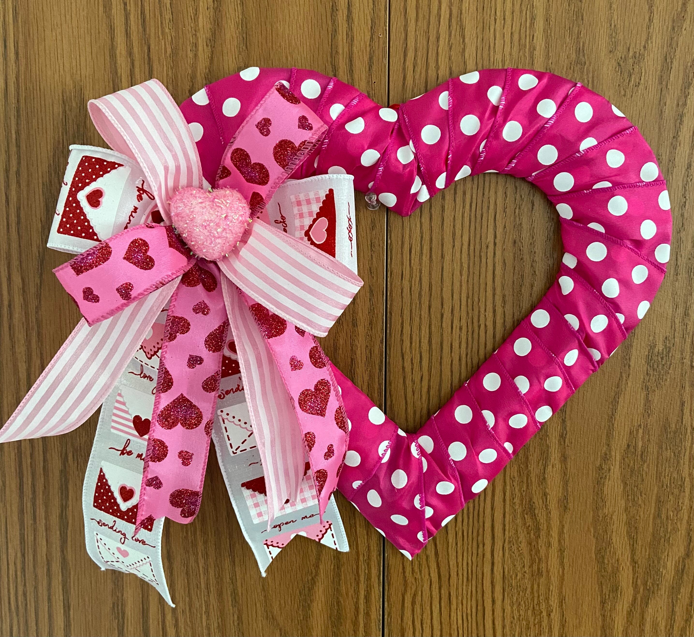 Valentine's Day - Pink Coffee Filter Heart Wreath - Family and the Lake  House