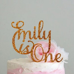 First Birthday Personalized Cake Topper with Name Custom  Birthday Cake Topper Birthday Decorations Centerpiece Topper