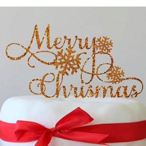 Christmas Cake Topper Holiday Party Decor Christmas Table Decor Holidays Cake Topper Xmas Party Decor Merry Christmas Cake Topper