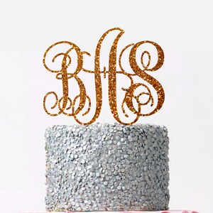 Initial Wedding Cake Topper Monogram Custom Cake Topper Monogram Personalized Topper Letter Monogram Wedding Cake Topper Personalized