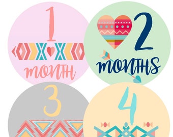 Baby Month Stickers Monthly Baby Stickers Monthly Bodysuit Sticker Milestone Stickers Girl Month Stickers Baby Boy Month Stickers