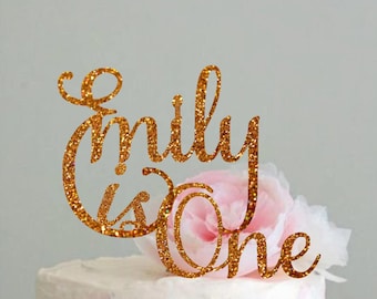 First Birthday Personalized Cake Topper with Name Custom  Birthday Cake Topper Birthday Decorations Centerpiece Topper