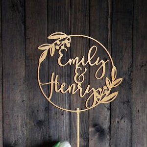 Personalisierte Namen Cake Topper für Hochzeit Personalisierte Kalligraphie mit Vornamen