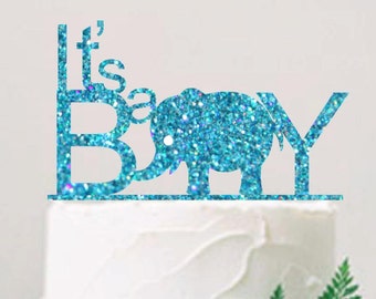 It's a Boy Cake Topper Baby Shower Cake Topper Baby Shower Decoration Baby Shower Boy Glitter  Cake Topper Baby Boy Shower