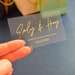 Kayla Gonzales reviewed Modern Wedding Favor Stickers Clear and White Gold Foil Personalized Favor Labels Rectangular Envelope Seals Gold Silver Rose Gold Foil