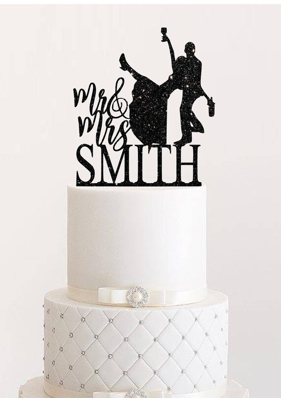 Drole Personnalise Gateaux De Mariage Avec Drunk Couple Mr Et Etsy