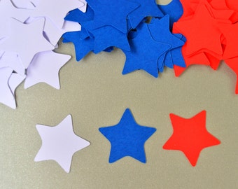 Star Confetti Patriotic Confetti Party Decor Fourth of July Party Red White and Blue Star Patriotic Party Decorations
