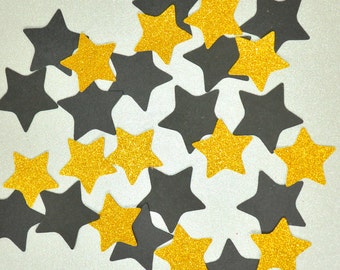 New Year Confetti Gold and Black Star Confetti New Years Eve Party Star Confetti Mix Birthday Party Graduation Black and Red Glitter Star
