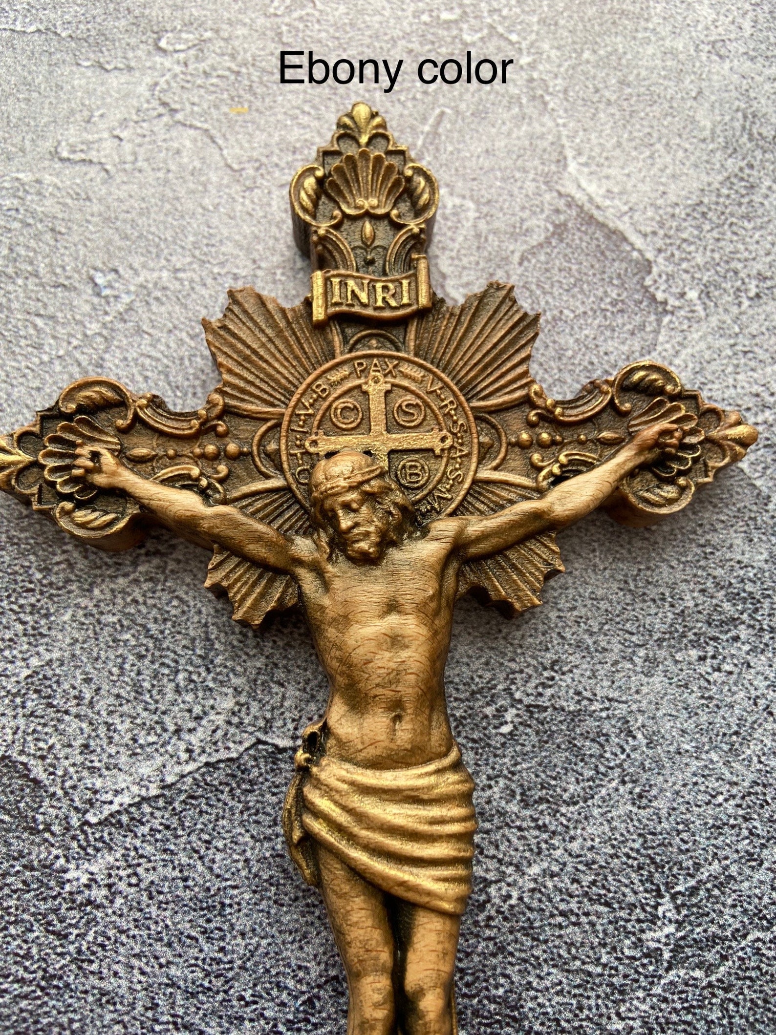 Wooden Carved Catholic Cross Religious Decor for Home With Etsy