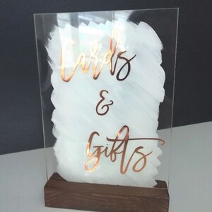 Cartões e presentes Sinal de mesa de sinal de casamento acrílico transparente para casamento moderno acrílico pintado de volta sinal elegante perspex com letras metálicas