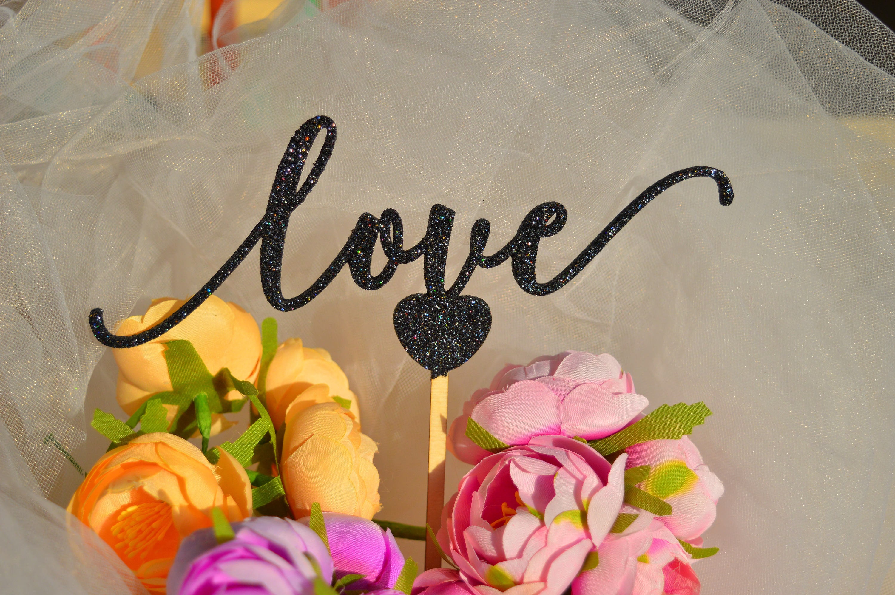 Sumerk - Topper Per Torta Per 15° Compleanno, Con Glitter Oro Rosa, Per