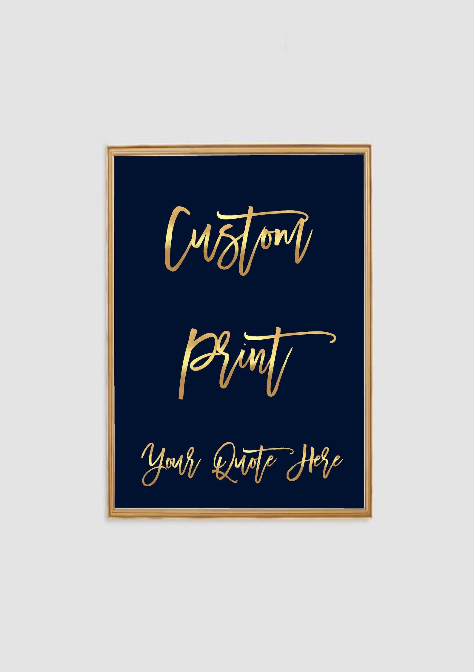 Custom Gold Foil Print Your Design Real Foil Print Custom Etsy