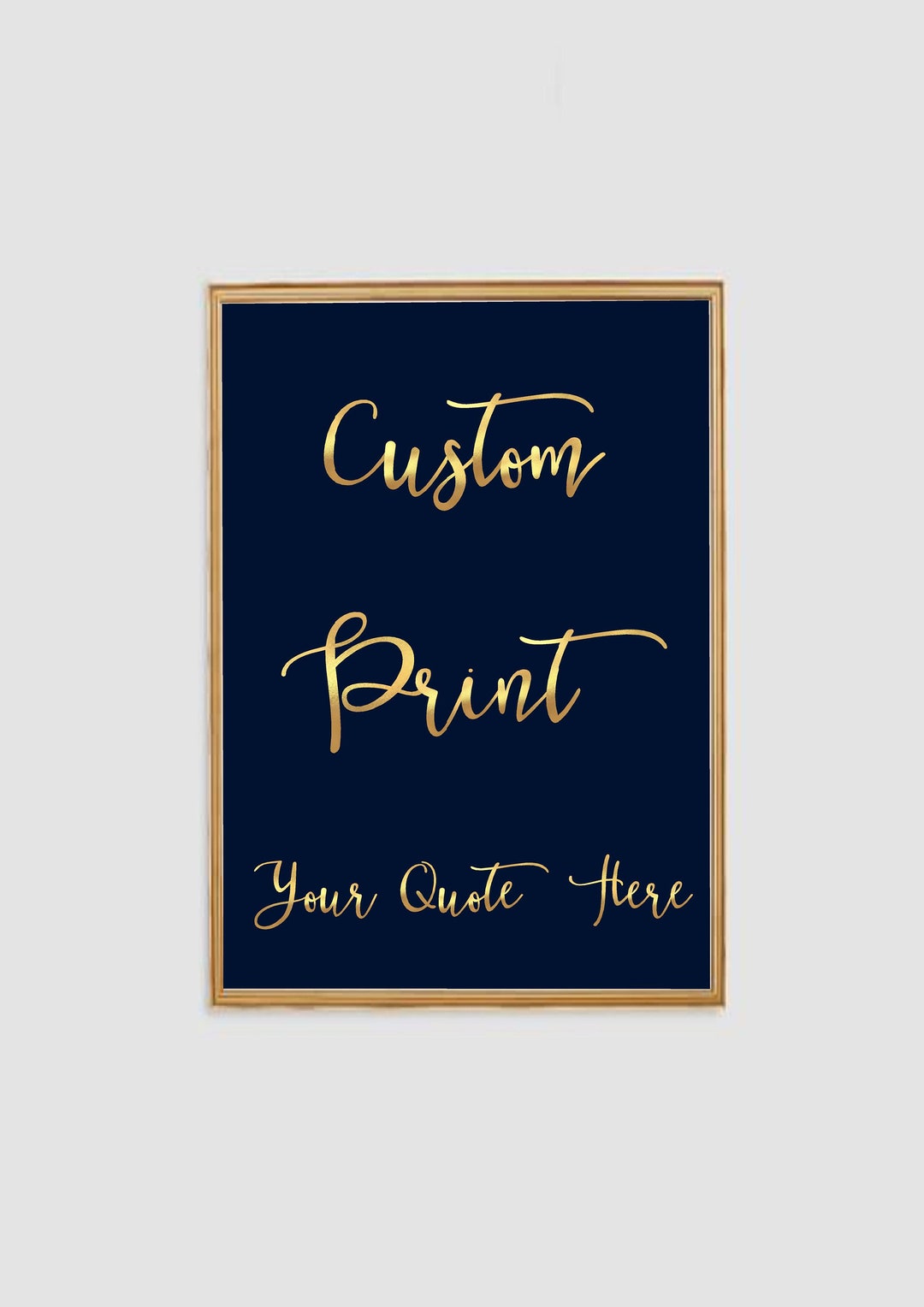 Custom Quote Gold Foil Print Your Design Real Foil Print Custom Poster ...