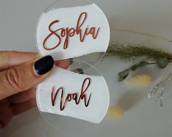 Wedding Acrylic Place Cards Modern Calligraphy Name Card Party Favors Personalized Tags Clear Acrylic Place Card Acrylic Names