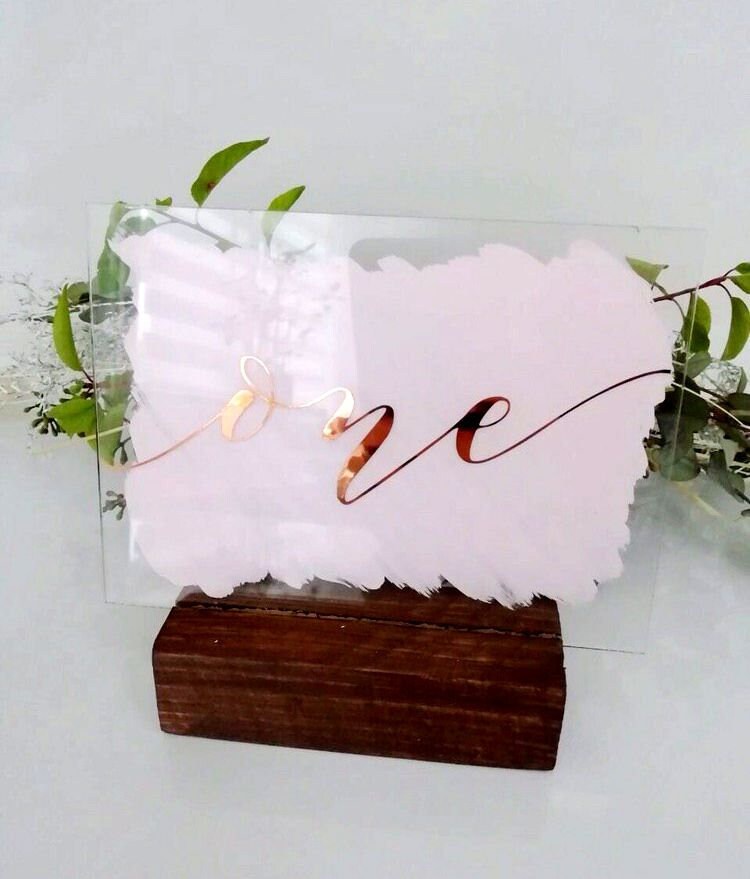 Clear Glass Table Numbers for Wedding Perspex Modern Etsy
