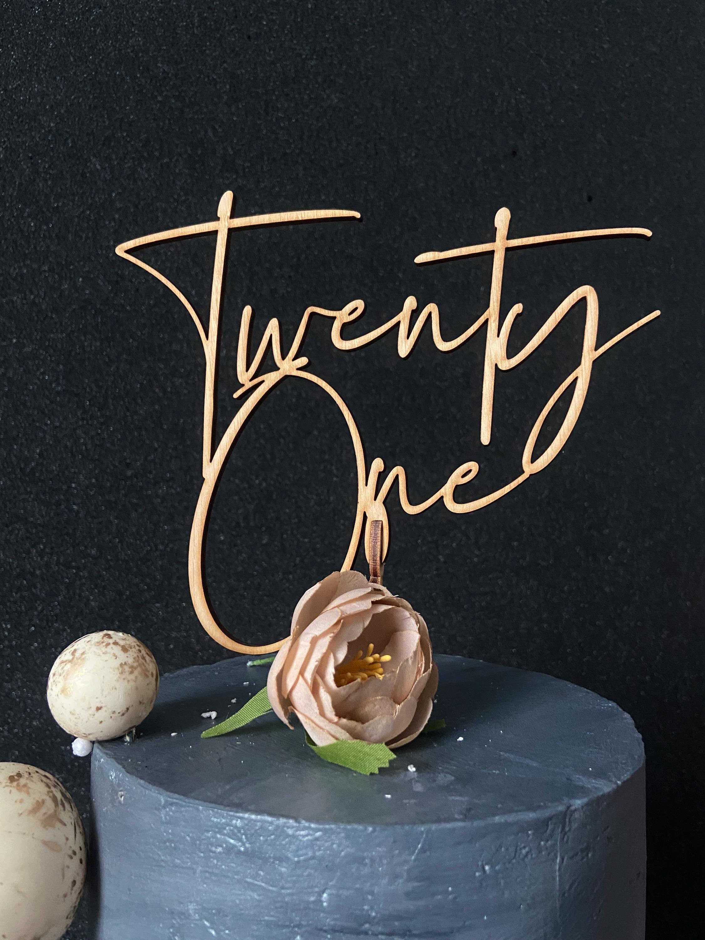 21 anni 21 ° compleanno decorazioni per feste Forniture oro nero Twenty Fucking One Birthday Banner Cake Topper per ragazze Ragazzi Festa di compleanno