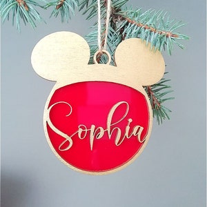 Consegna personalizzato albero di Natale Ornamento Nome personalizzato Legno Decorazione natalizia Regalo Bauble Calligrafia Decorazione 1 ° Natale Tag regalo