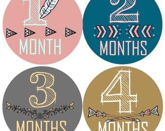 Baby Month Stickers Month Stickers Bodysuit Milestone Stickers Monthly Baby Stickers Photo Baby Sticker Month by Month Sticker Shower Gift