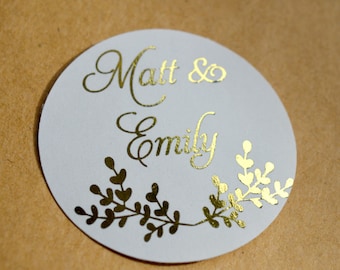 Personalized Wedding Stickers Custom Wedding Stickers Product Labels Simple Thank You Wedding Favors Stickers Gift Packaging Foil Stickers