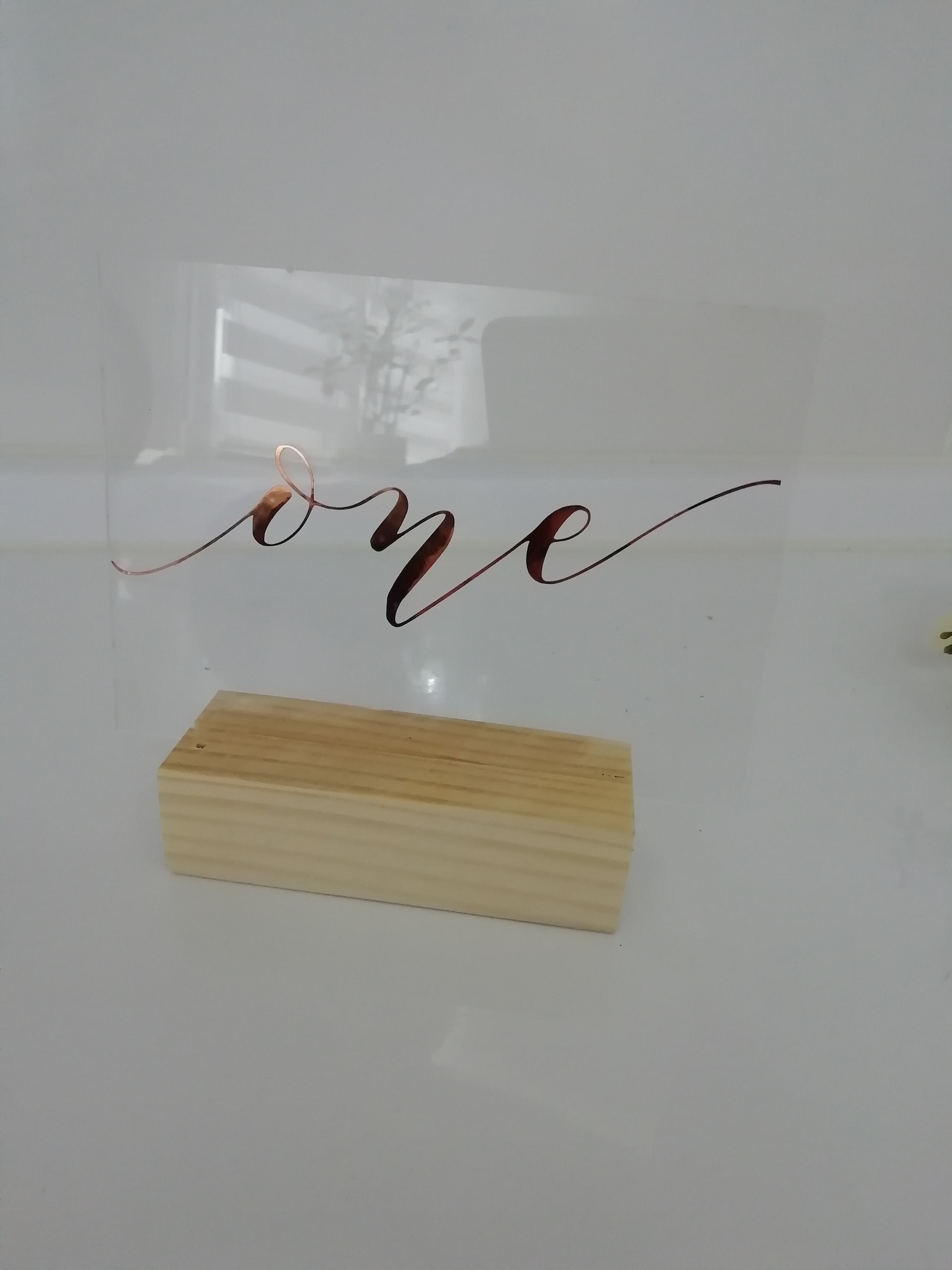Clear Glass Table Numbers for Wedding Perspex Modern Etsy
