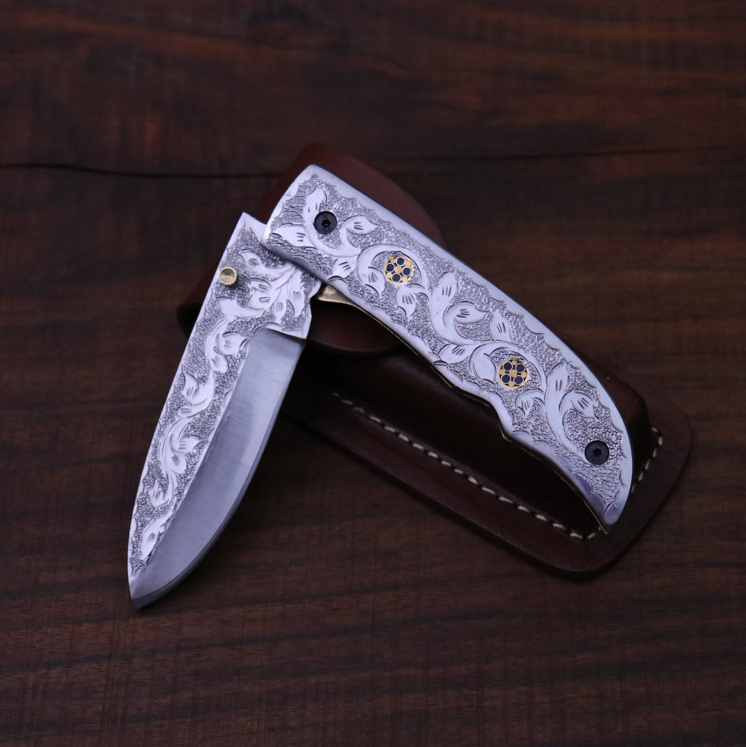 Damascus Steel Fillet Fishing Knife Gift for Men Groomsmen 