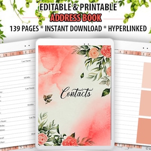 Digital Address Book: Birthday & Christmas Tracker, Password Keeper (PDF)