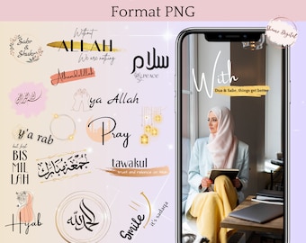 30 Islamic Stickers: Muslim Planner Graphics (Digital Download)