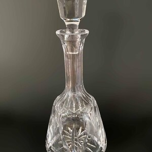 Mid Century Lead Crystal Wine Decanter With Stopper