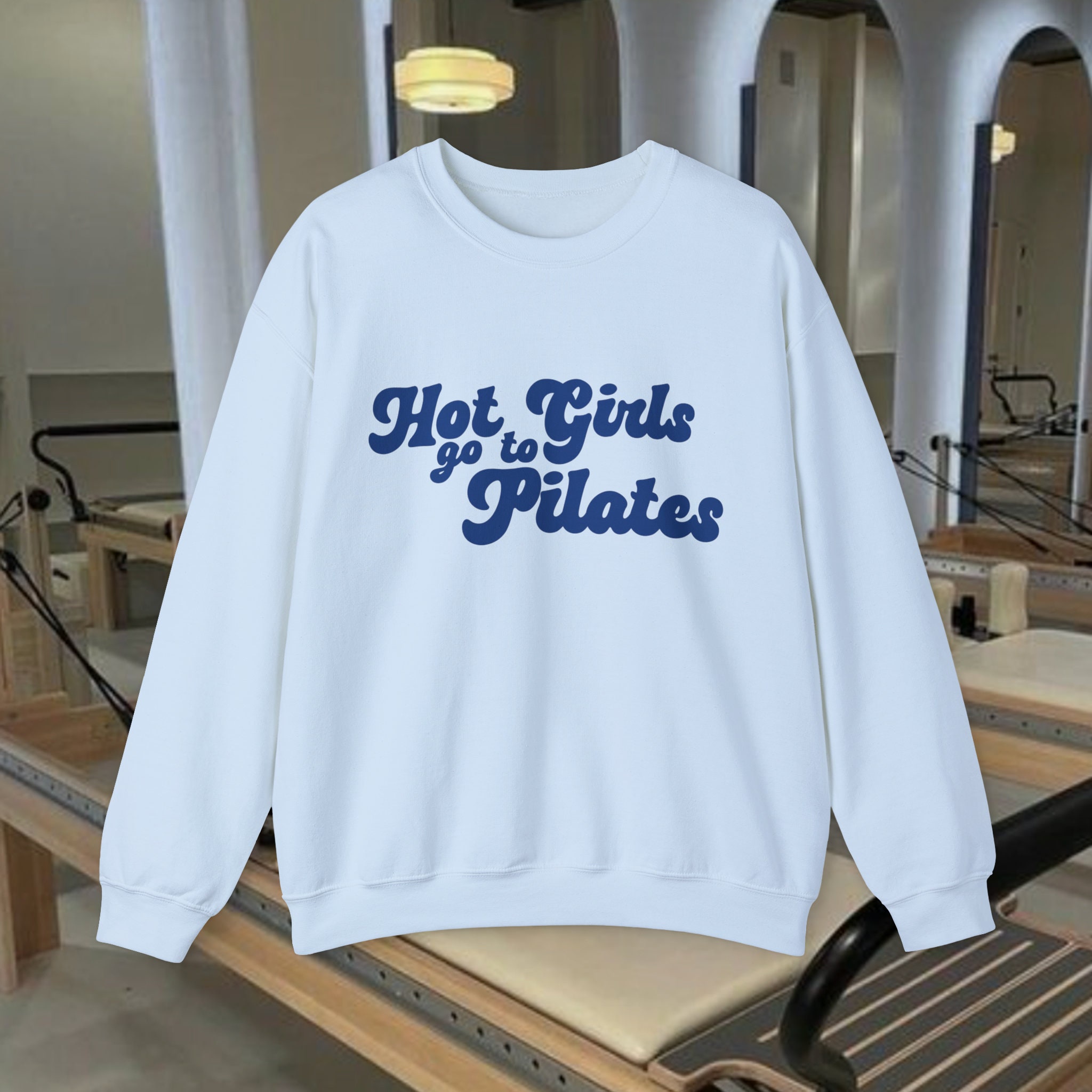 HOT GIRLS Go to PILATES // Pilates Princess // Pilates Gift for Instructor  // Pilates Aesthetic Crewneck Sweatshirt 