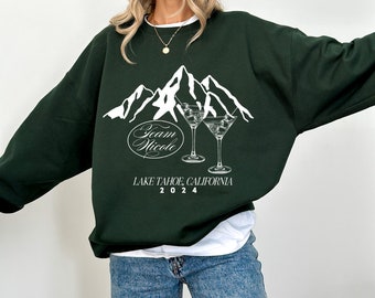 Mountains & Martinis Bachelorette Crewneck Sweatshirt // Apres Ski Vibes // Custom Bridal Party Apparel // Unisex Heavy Blend™