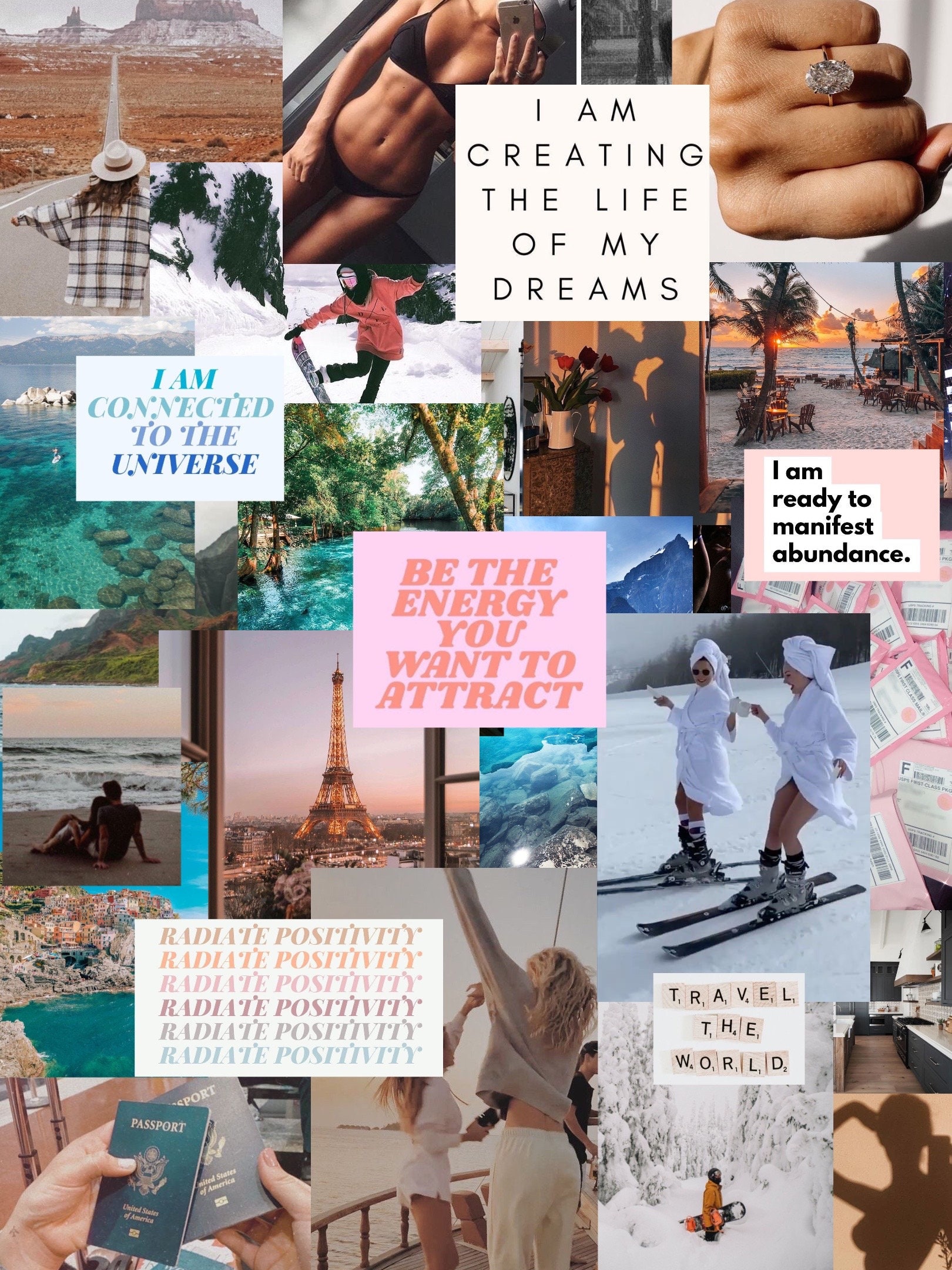 Digital Or Physical 22 Vision Board Screensaver Custom Etsy